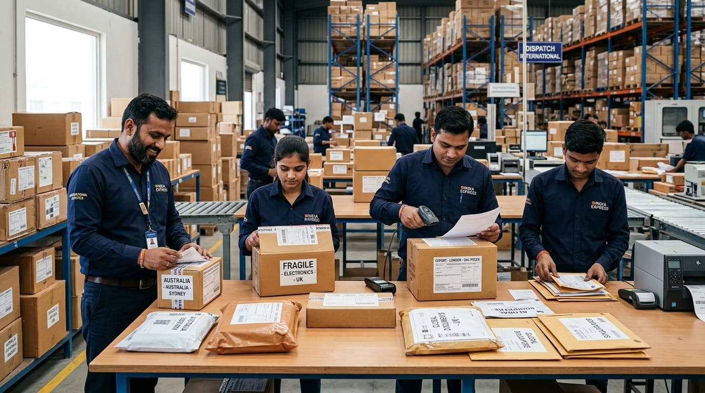 UOCPL international logistics operations hub team processing export shipments